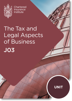 The Tax and Legal Aspects of Business (J03)